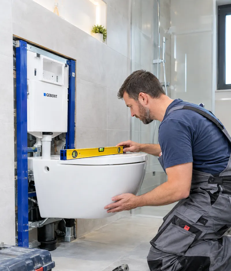 WC suspendu – Pose de sanitaires à Lézignan-la-Cèbe, illustration
